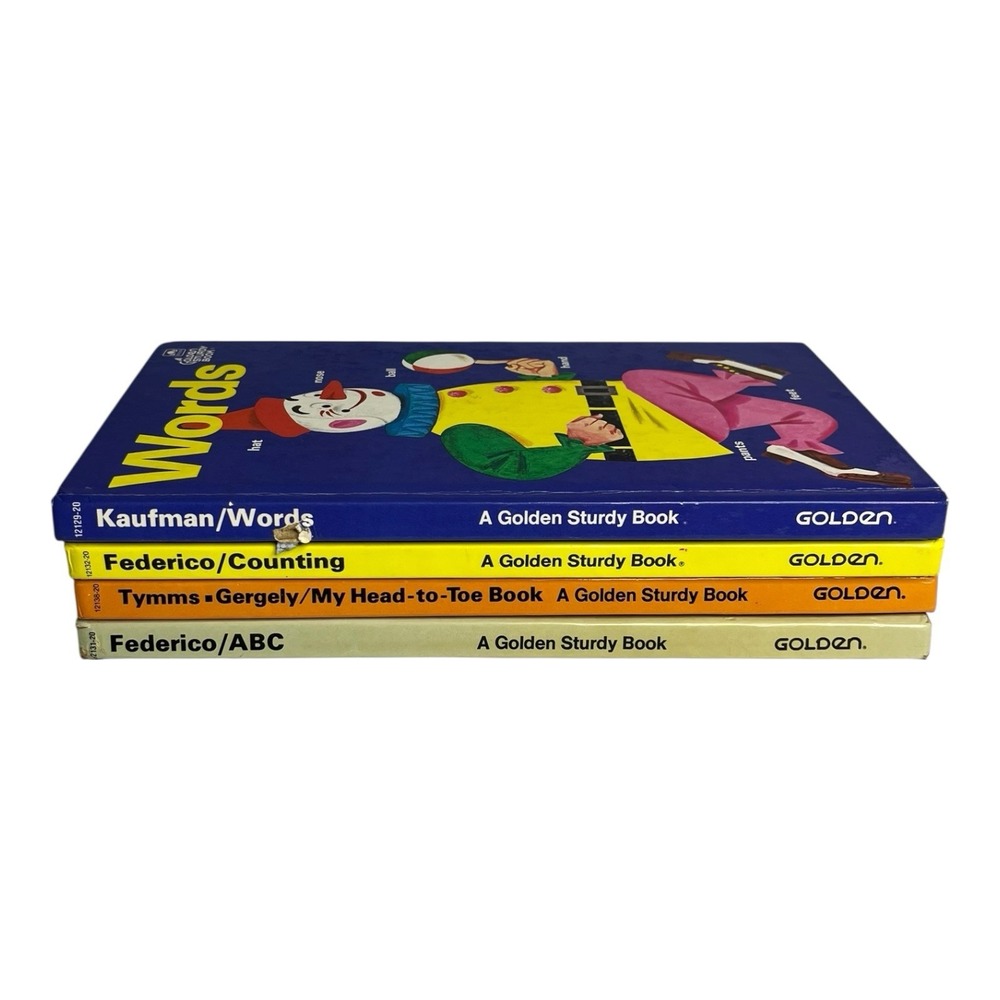 A Golden Sturdy Shape Book Books Hardcover Words Counting ABC Head to Toe Lot 4 - Picture 10 of 14